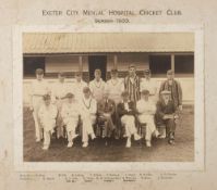 A group of late 19th/early 20th century team photographs: including one of Exeter City mental