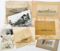 A collection of early 20th century transportation photographs: including four photographs relating