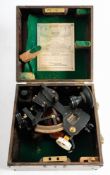 A WWII period Air Ministry issue 3 3/4 inch radius vernier Flying Boat 'Husun' sextant by Henry