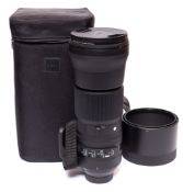 A Sigma 150- 600mm f5-6.3 DG AF lens: in original box with bag.