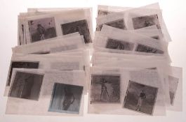 A group of mid 20th century negatives of female nudes and striptease.