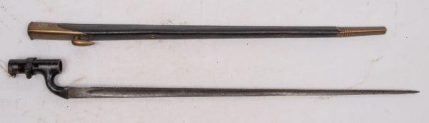 An 1876 pattern Martini Henry bayonet:,