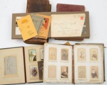 A group of early 20th century Carte de Visite albums: part filled , poor condition,