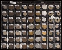 Four sheets of French, Australian, African and German coins etc. including silver.