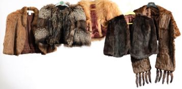 A group of five various fur capes including one by Martins of Altrincham.