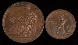 A Napoleonic 57mm medallion by R Gattraux Rome 1812,