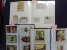 A collection of Edwardian and later postcards: includes Christmas,