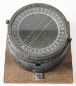 A US Army Type D-12 spit bar compass by the Bendix Aviation Company: with 4 inch liquid filled