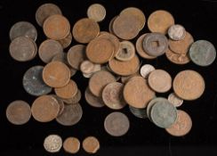 A collection of Indian, Canadian, Hong Kong and Chinese copper coins etc.