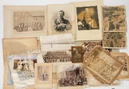 A collection of late 19th/early 20th century regimental photographs and portrait photographs: