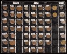 A collection of English coins including silver and Charles I half groat: with a group of Turkish
