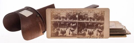 A group of late 19th/early 20th century stereoscope cards: including views of Paris by The London