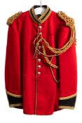 A Lifeguards Musicians tunic fitted with epaulettes.