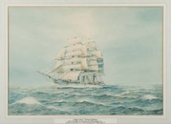 * Eric Erskine Campbell Tufnell [1888-1978]- Clipper Ship 'Thomas Stephens',