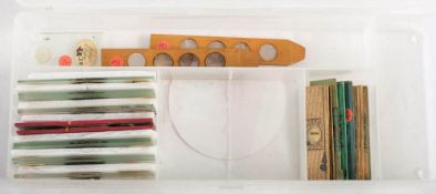 A group of twenty five 19th century microscope slides,: various entomological,