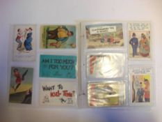 A collection of Edwardian and later postcards: subjects mostly including humour Carte de Visite,