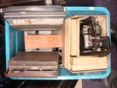 A Kodascope Model D projector in original box: together with a Kodak transformer,