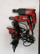 (2) Hilti Drills & (1) Milwaukee Drill