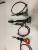 (3) Air Chisels &(1) Air Spade with Bits