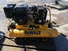 DEWALT KU-2 Gas Powered Air Compressor, Model D55270, Serial #07828, Honda GX160 5.5 Motor.