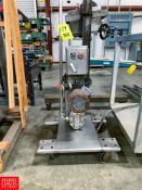 Waukesha Model 3 Positive Displacement Pump, Mounted On S/S Cart Rigging Fee: $ 50