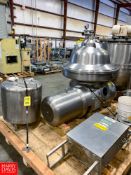 Westfalia S/S CIP Clarifier Model MSA-85-06-076, S/N 1701-481  Rigging Fee: $ 500