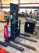Raymond 2,500 LB Capacity Walk Behind Electric Forklift Model RAS 25, SN: RAS-13-06024, 104” Max