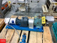 WCB Size 130 Positive Displacement Pump, S/N 10253-SS, With Baldor 3 Hp. Motor And 2.5