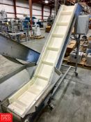 Byocle Portable S/S Frame Inclined Product Conveyor, 10.5' Long, With Drive