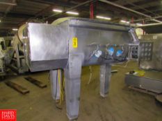 Wolfking Mdl. TSM 1000 L Stainless Steel Ribbon Blender, Ser. #24867, bottom CO2 injection, dual