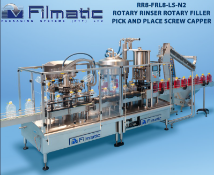 NEW Trepko Bottle Filling Line Including: Trepko FRL12-LS-B-N1 Rotary Filler and Capper
