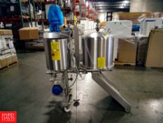 Della Toffola S/S Coagulation Skid with 50 Gallon Jacketed S/S Tank with Vertical Agtiation and