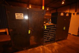 (2) Double Door Storage Cabinets, with (1) Hardware Cubby Hole Unit (LOCATED IN BROCKPORT, N.