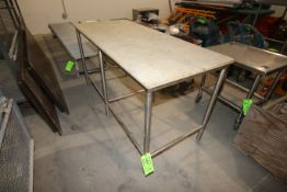 S/S Table with Cutting Board Table Top, Overall Dims.: Aprox. 72