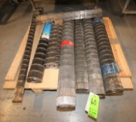 Lot of (8) Assorted Rolls of Wire Belt S/S Mesh Conveyor Belting, Sizes Include 25