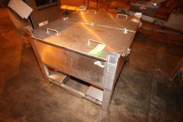 S/S Double Hinge Lid Bins, Aprox. 48-1/2