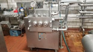 Cherry-Burrell Homogenizer; Model#SS-5000-SGR; S/N 88002 ; Capacity 2325Gal/Hr (Available for