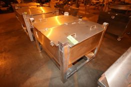 S/S Double Hinge Lid Bins, Aprox. 48-1/2