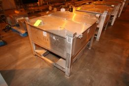 S/S Double Hinge Lid Bins, Aprox. 48-1/2