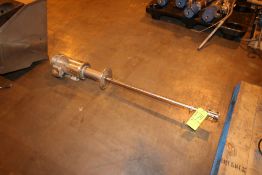 S/S Agitator, with TEFC 10 hp S/S Clad Motor, 208-230/460 Volts, 3470 RPM (LOCATED IN BROCKPORT, NY)