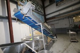 S/S Incline Conveyor with Cleated Rubber Belt, Cleat Spacing: Aprox. 11-1/2