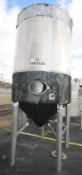 2,000 Gallon Dome Top Cone Bottom Jacketed S/S Fermentation Tank, with Side Mount Man Door, 2