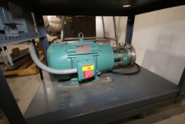 Tri-Flo 10 hp Centrifugal Pump, M/N C216MDG21T, S/N 202874-01, with 3,500 RPM Motor, Mounted on