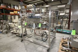 Inline Filling Systems 6-Head Piston Filler, with (6) Additional Vancant Filling Head Holsters, with