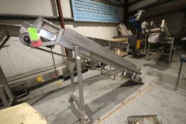 S/S Incline Conveyor with Rubber Cleated Belt, with Aprox. 17