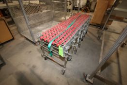 S/S Skate Conveyor, with Adjustable Frame, Mounted on S/S Portable Frame (LOCATED IN YOUNGSTOWN, OH)
