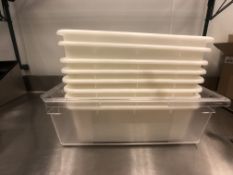 (8) White Plastic Tubs, Approx. 20