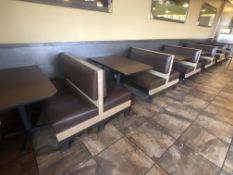 (6) Booths Including (6) Tables, (5) Dobule Sided Benches, (2) Single Sided Benches, Tables: Approx.