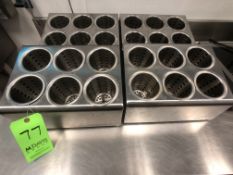 (4) S/S Utensil Dispensers, (6) Sections Each