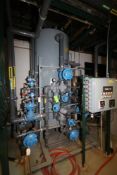 Vertical Air Receiver with Gauge System, with Control Panel, All Mounted on Steel Skid, with